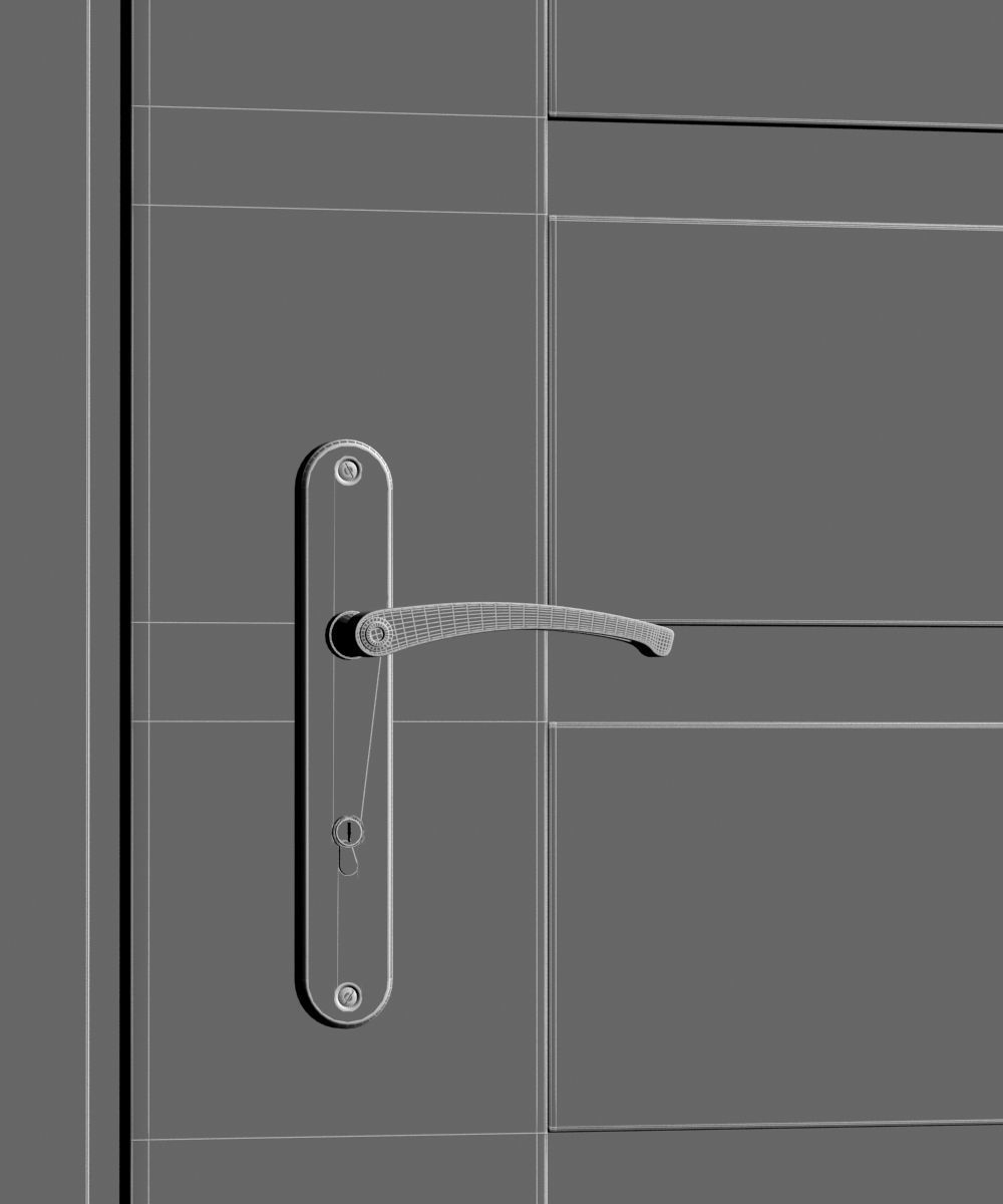 Plastic door 010 3D model_11