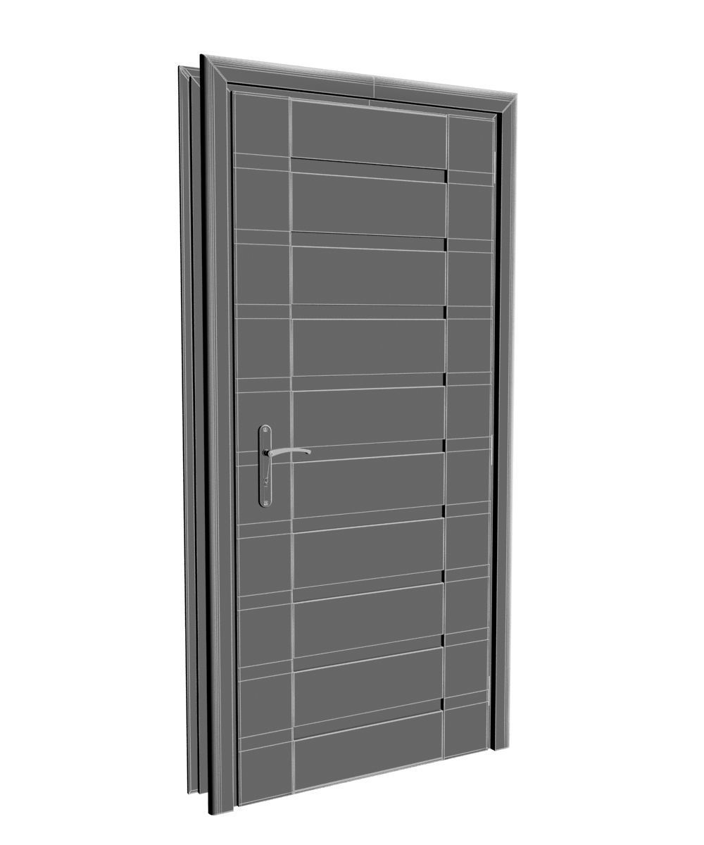 Plastic door 010 3D model_8