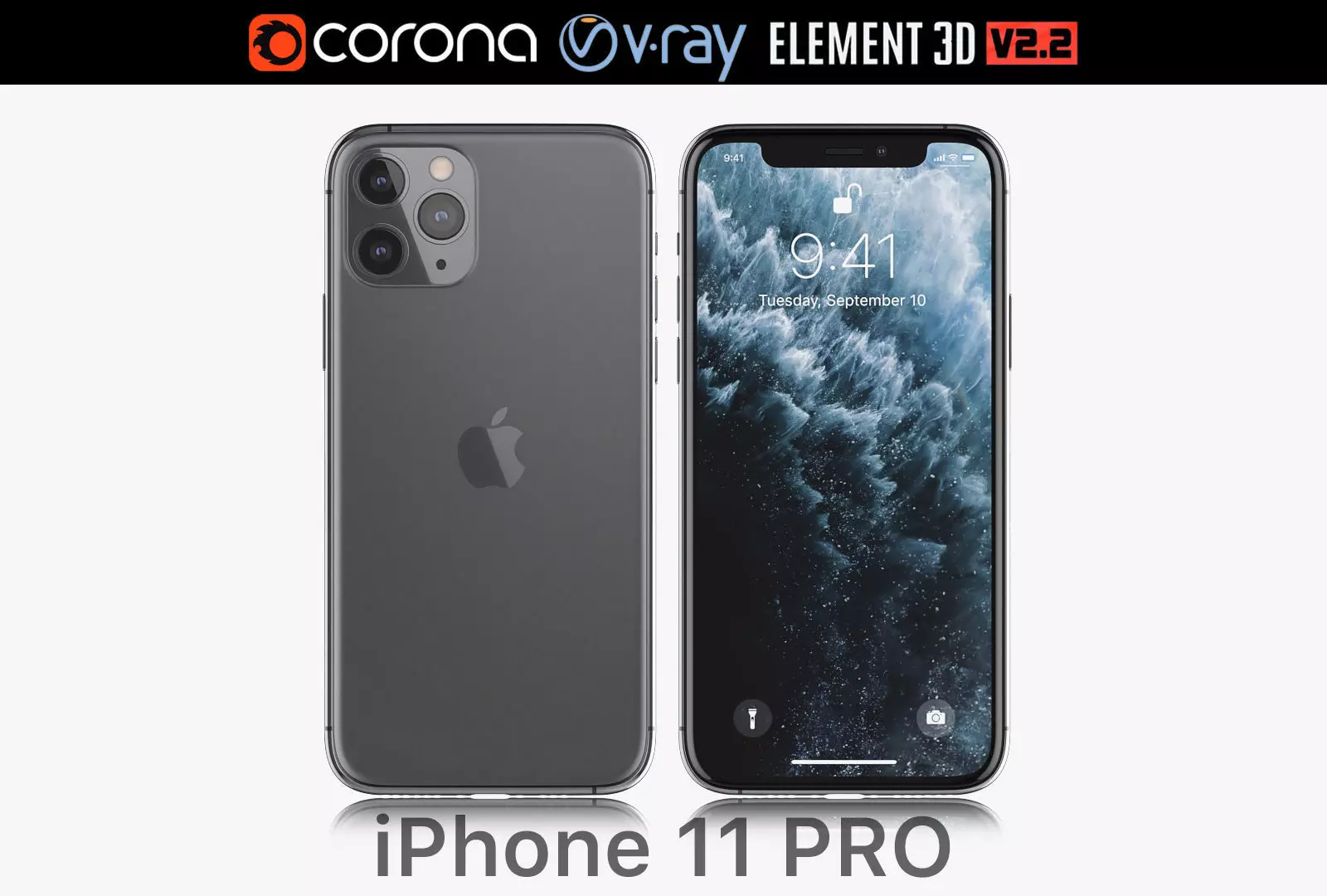 Apple iPhone 11 Pro Space Gray 2019 3D model_0