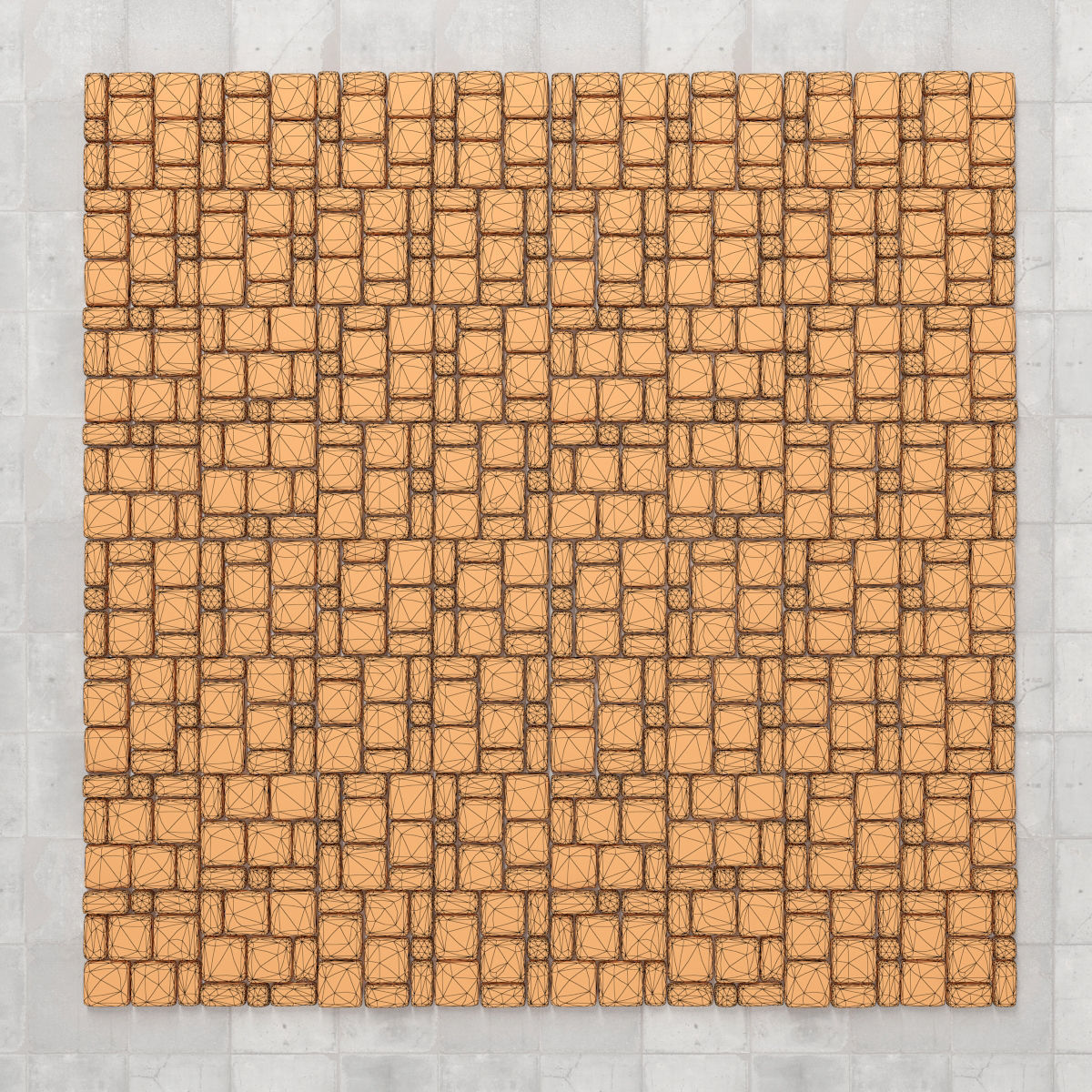 Paving stone old 3D model_6