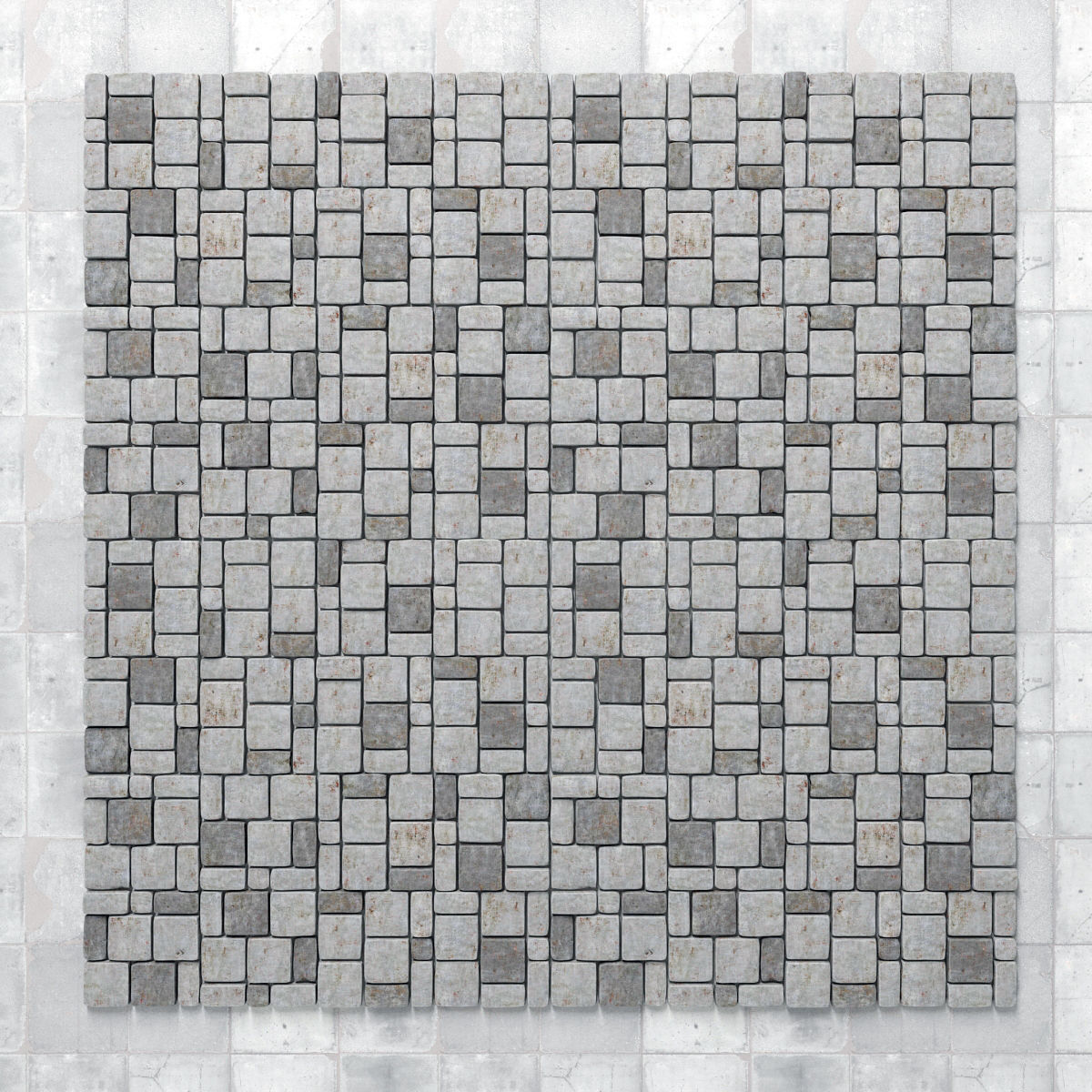 Paving stone old 3D model_2