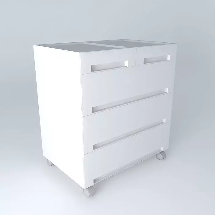 Kupol chest of drawers on wheels 3D model_0