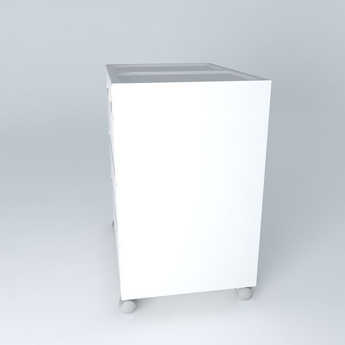 Kupol chest of drawers on wheels 3D model_2