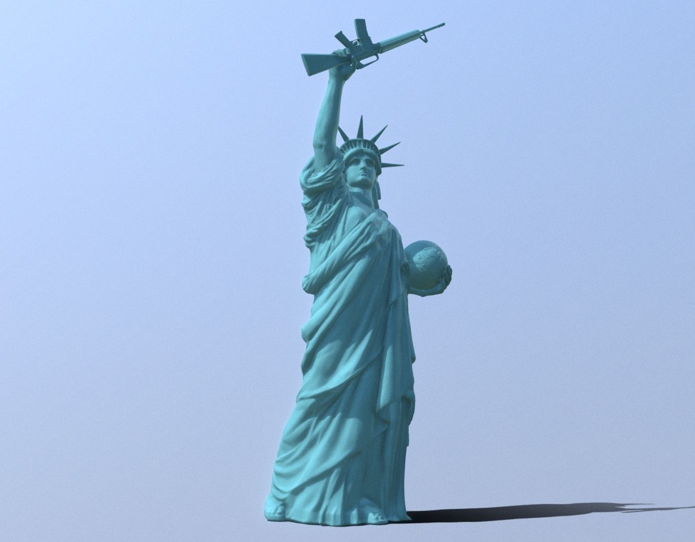 Statue of Liberty 3D print model_8