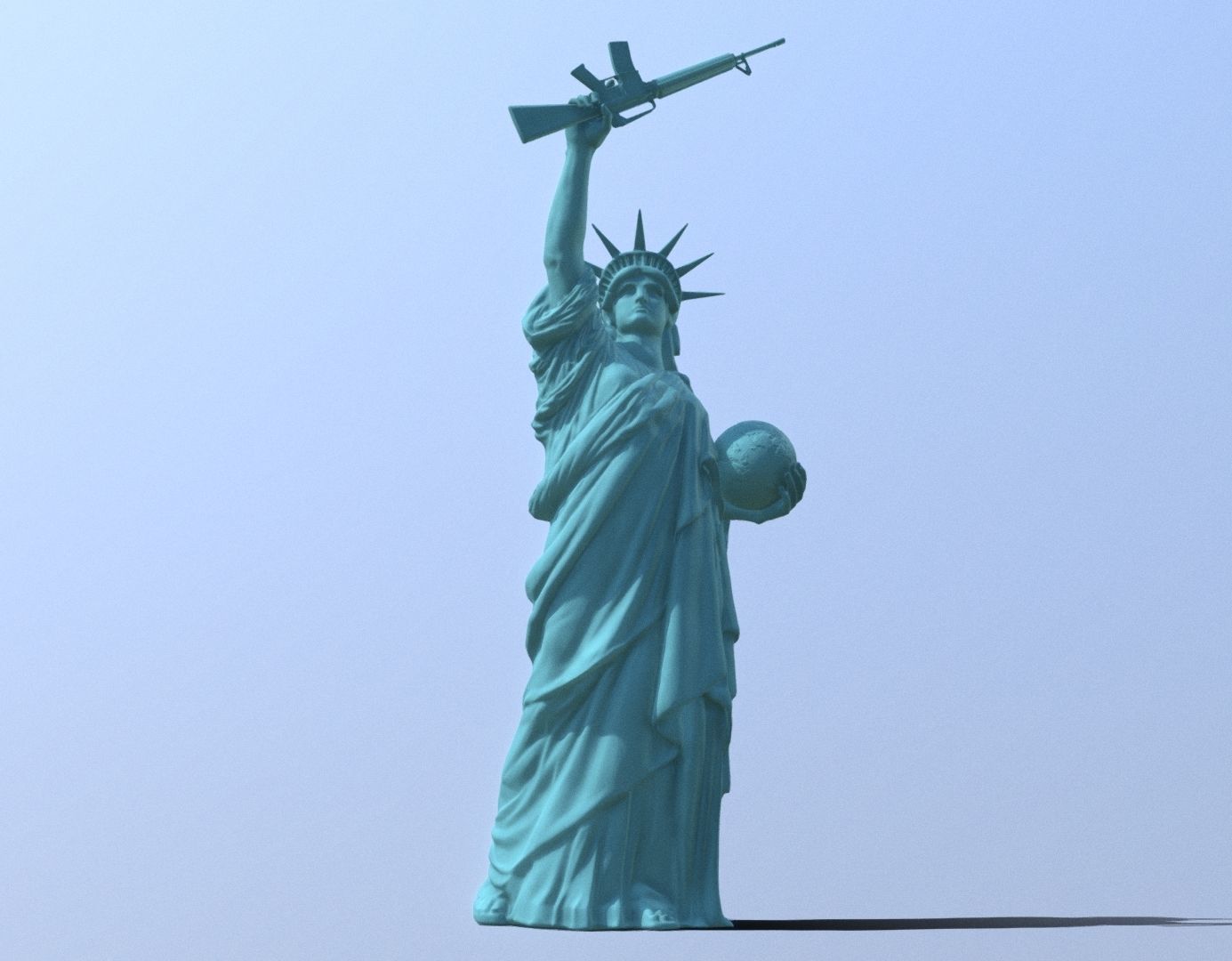 Statue of Liberty 3D print model_2