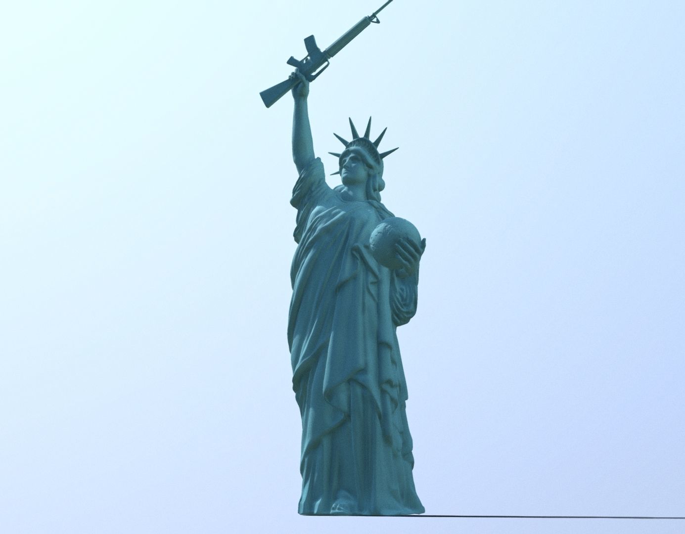 Statue of Liberty 3D print model_3