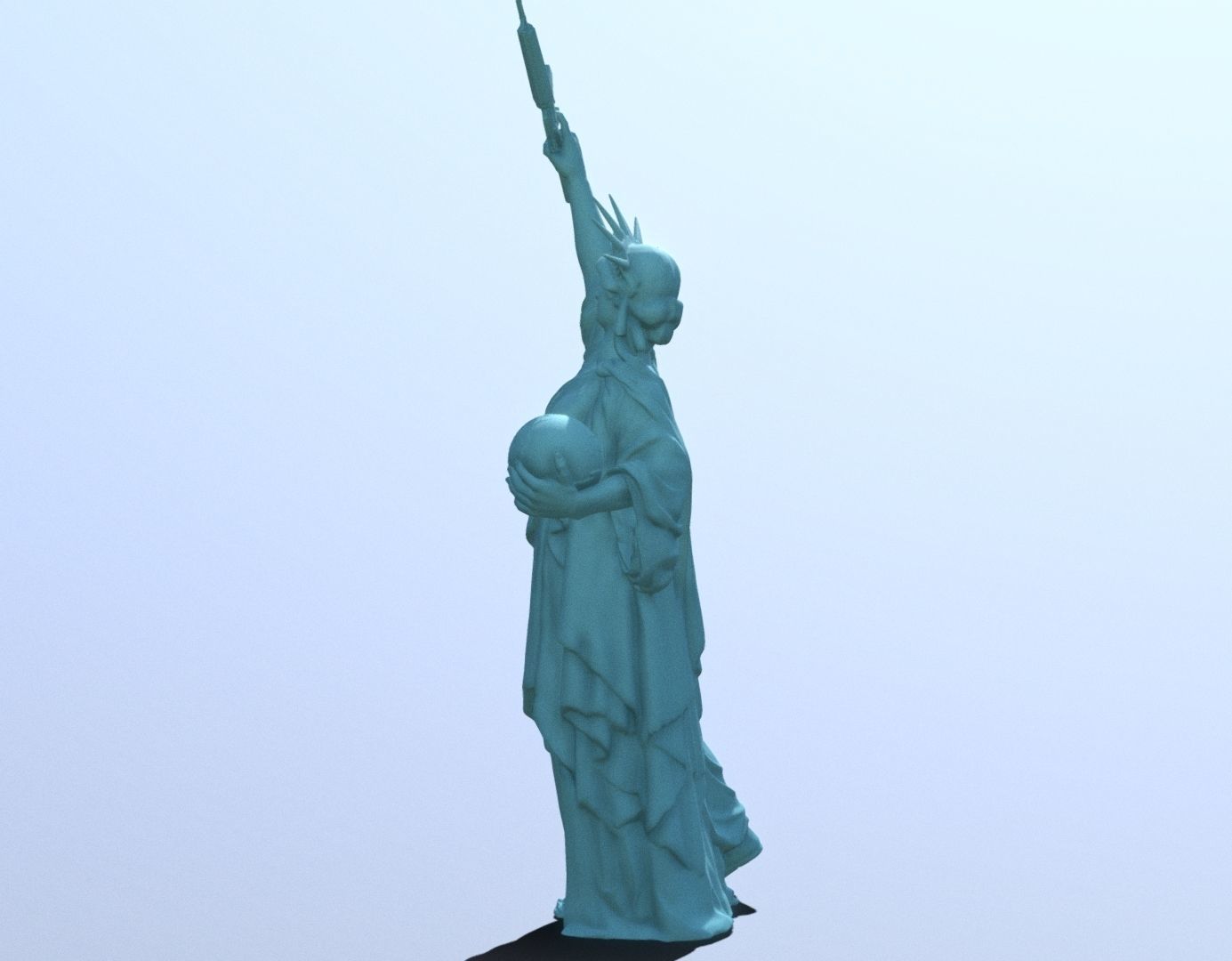 Statue of Liberty 3D print model_4