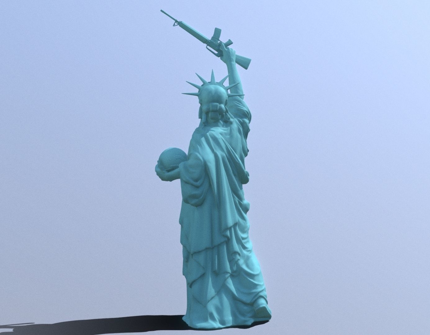 Statue of Liberty 3D print model_5