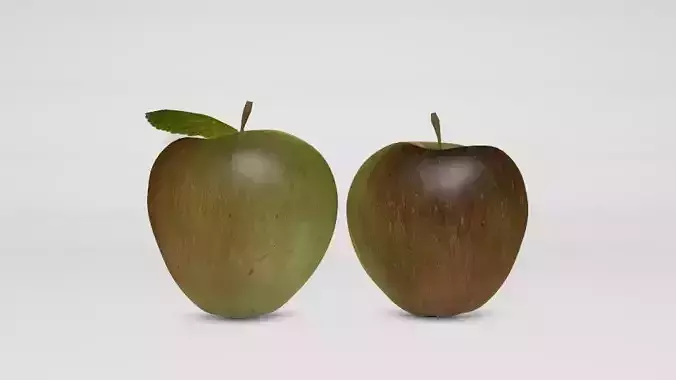 Realistic Apple two apples