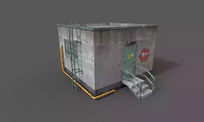Roof Exit low-poly 3D model