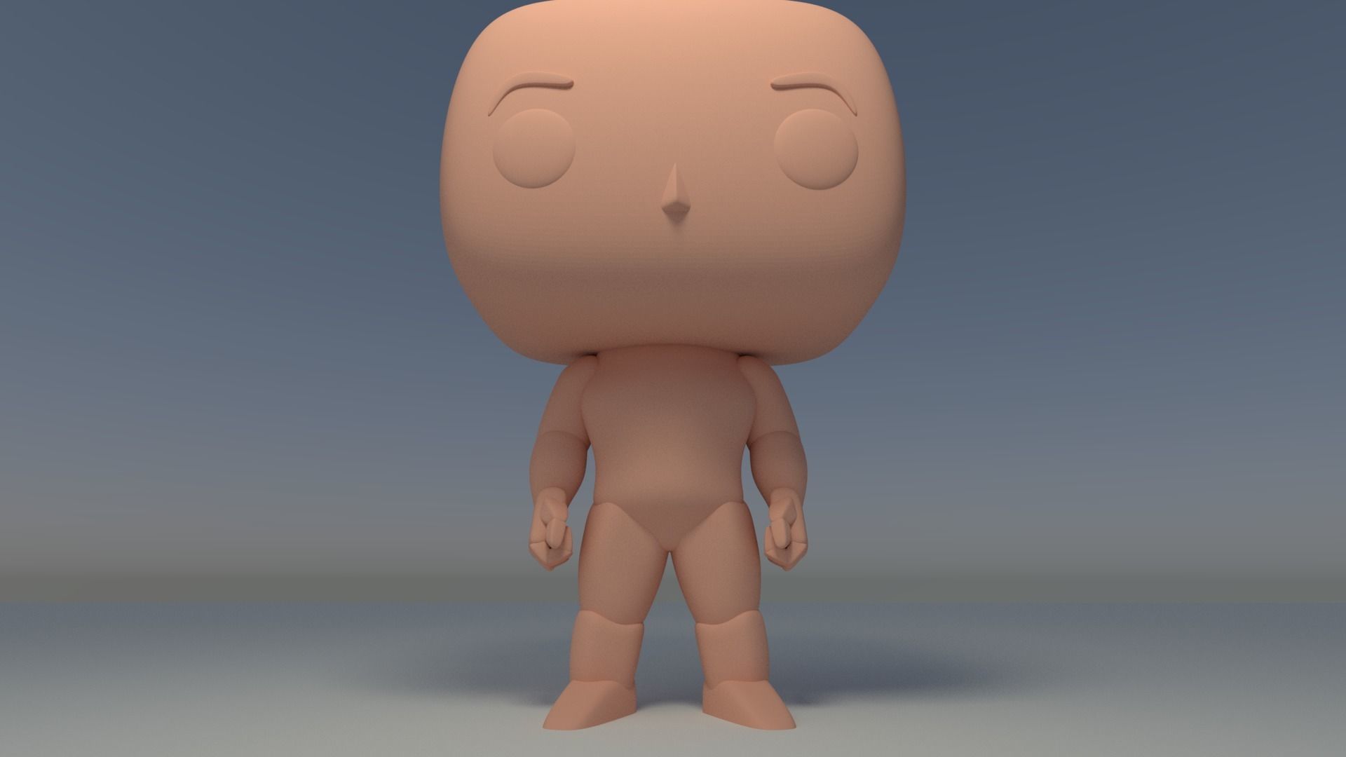 Custom Pop Man Hairless 3D Print Model 3D print model_4