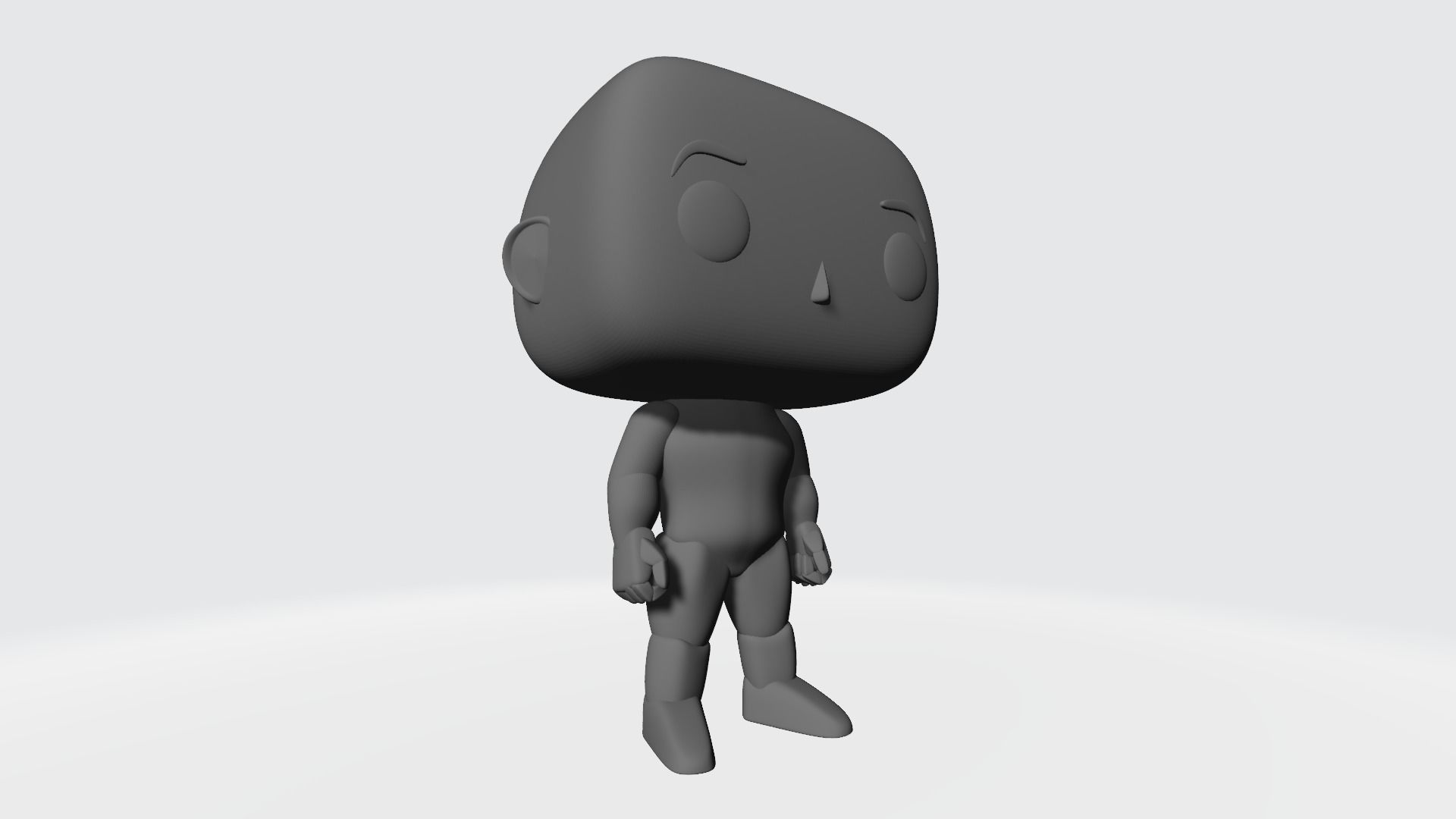 Custom Pop Man Hairless 3D Print Model 3D print model_3