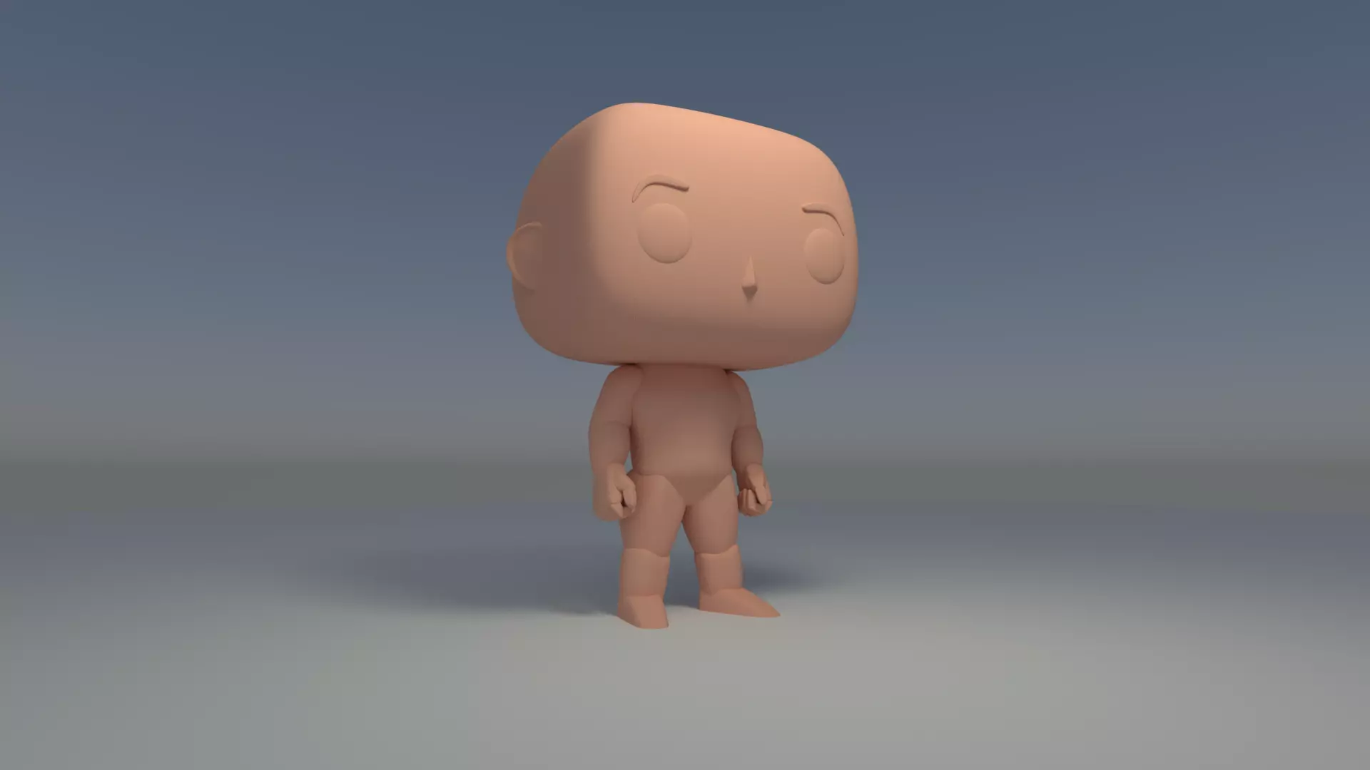 Custom Pop Man Hairless 3D Print Model 3D print model_0