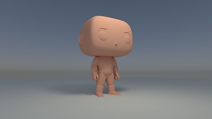 Custom Pop Man Hairless 3D Print Model 3D print model