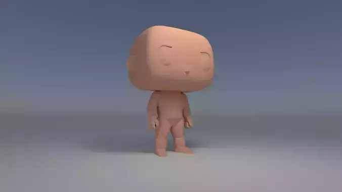 Custom Pop Man Hairless 3D Print Model 3D print model
