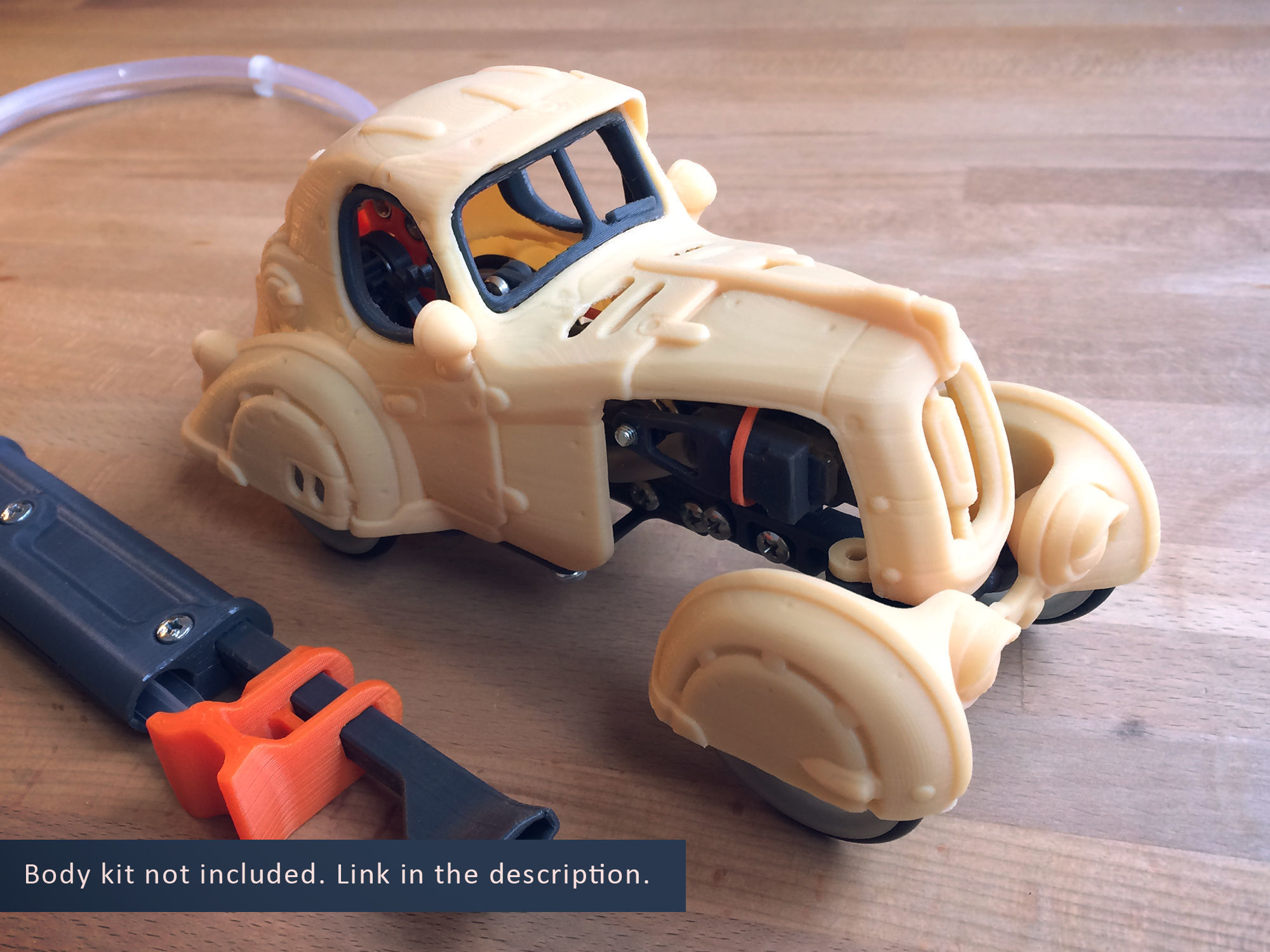 Pneumatic Remotely Controlled Toy Car Free 3D print model_6