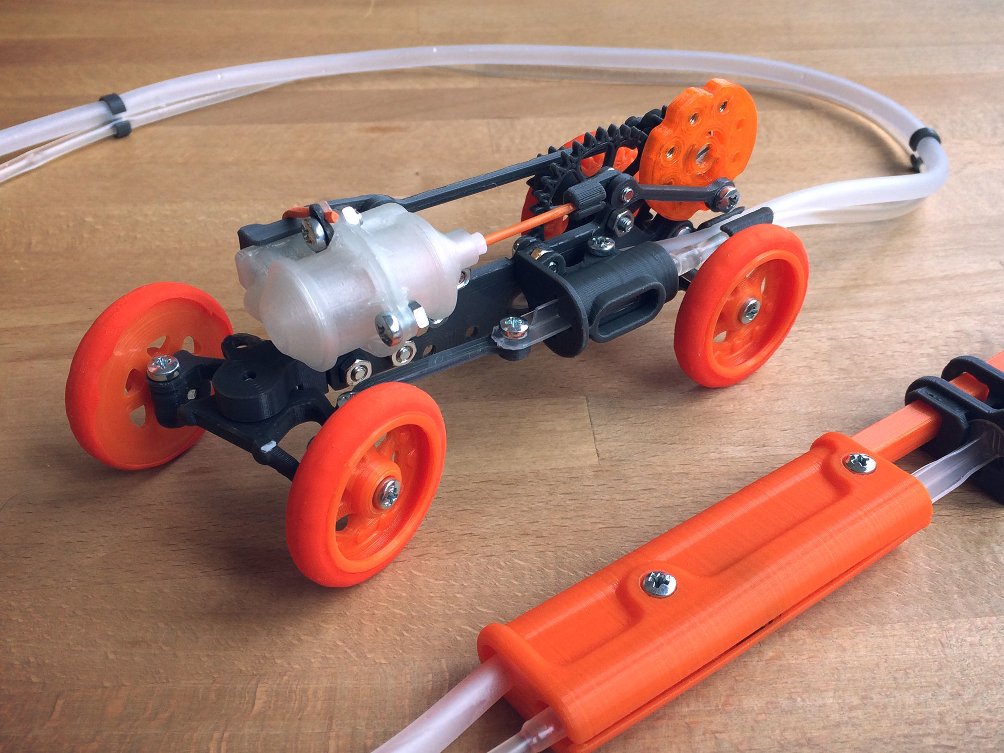 Pneumatic Remotely Controlled Toy Car Free 3D print model_4