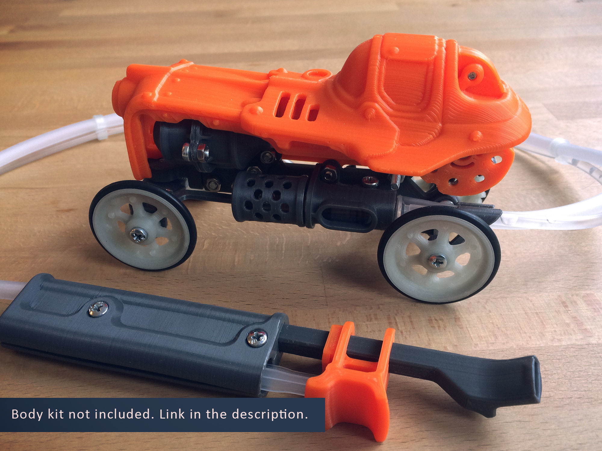 Pneumatic Remotely Controlled Toy Car Free 3D print model_7