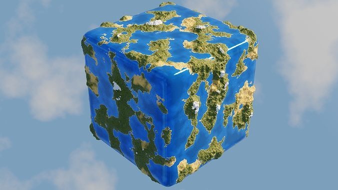 Procedural Cube World Free 3D model