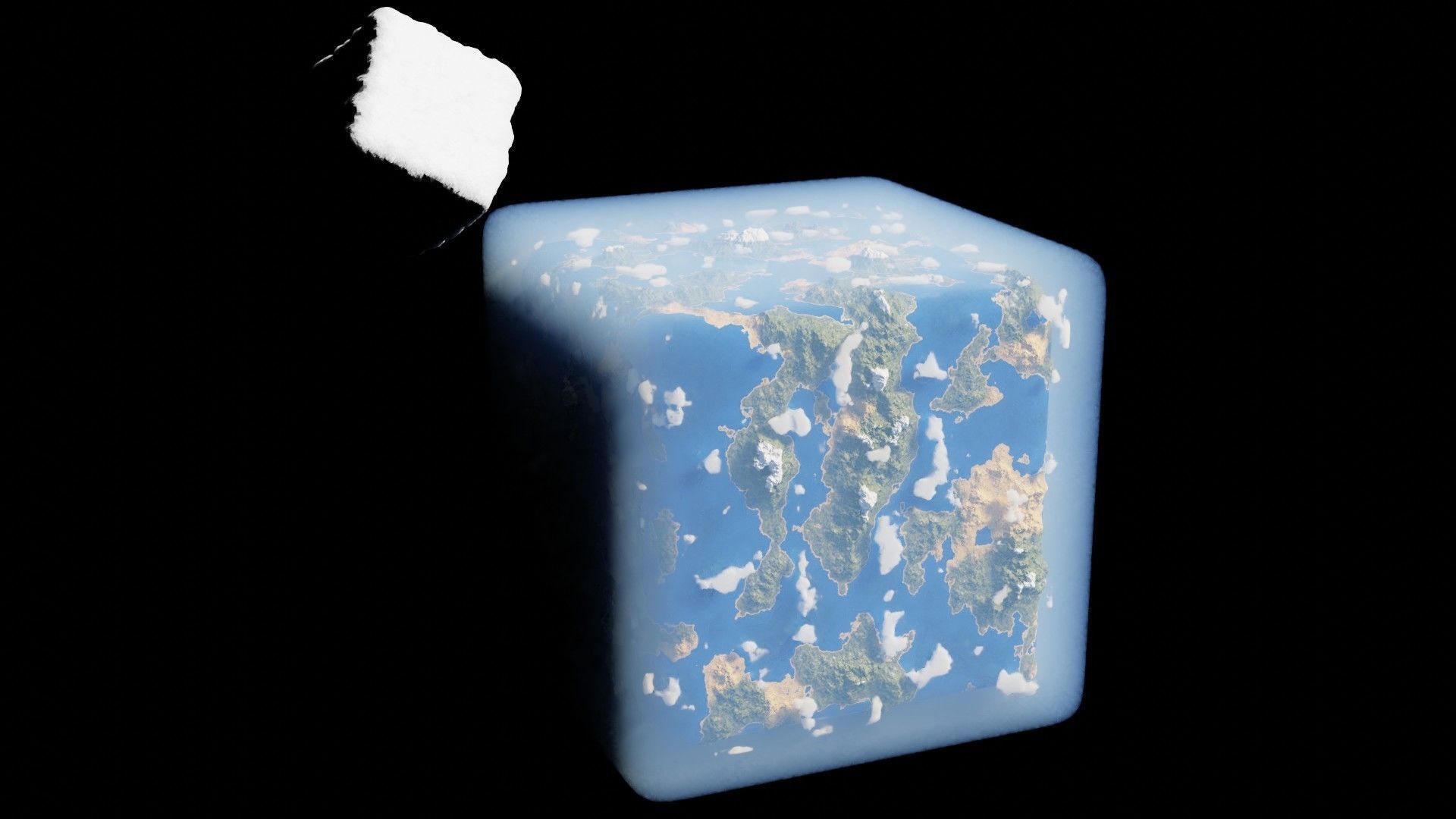 Procedural Cube World Free 3D model_1
