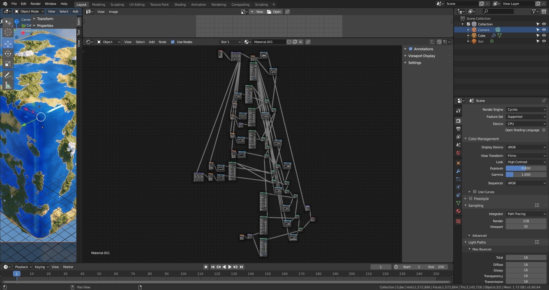 Procedural Cube World Free 3D model_5