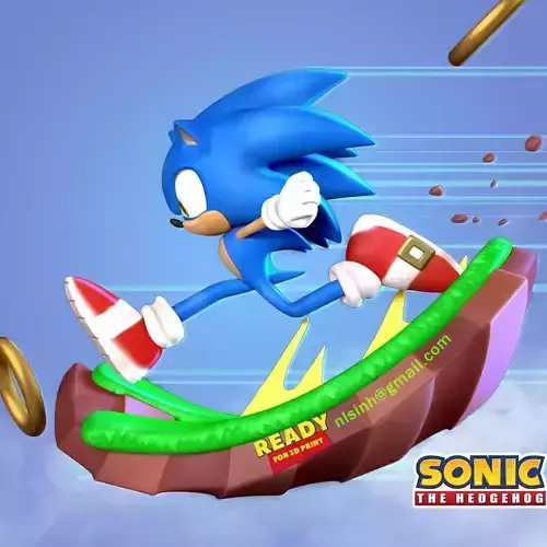 Sonic the Hedgehog - Lightning fast 3D print model