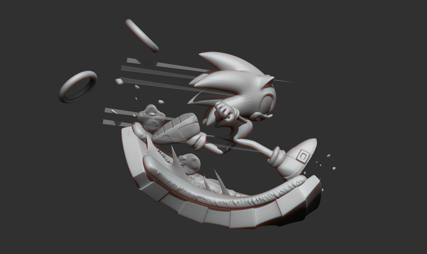 Sonic the Hedgehog - Lightning fast 3D print model_7