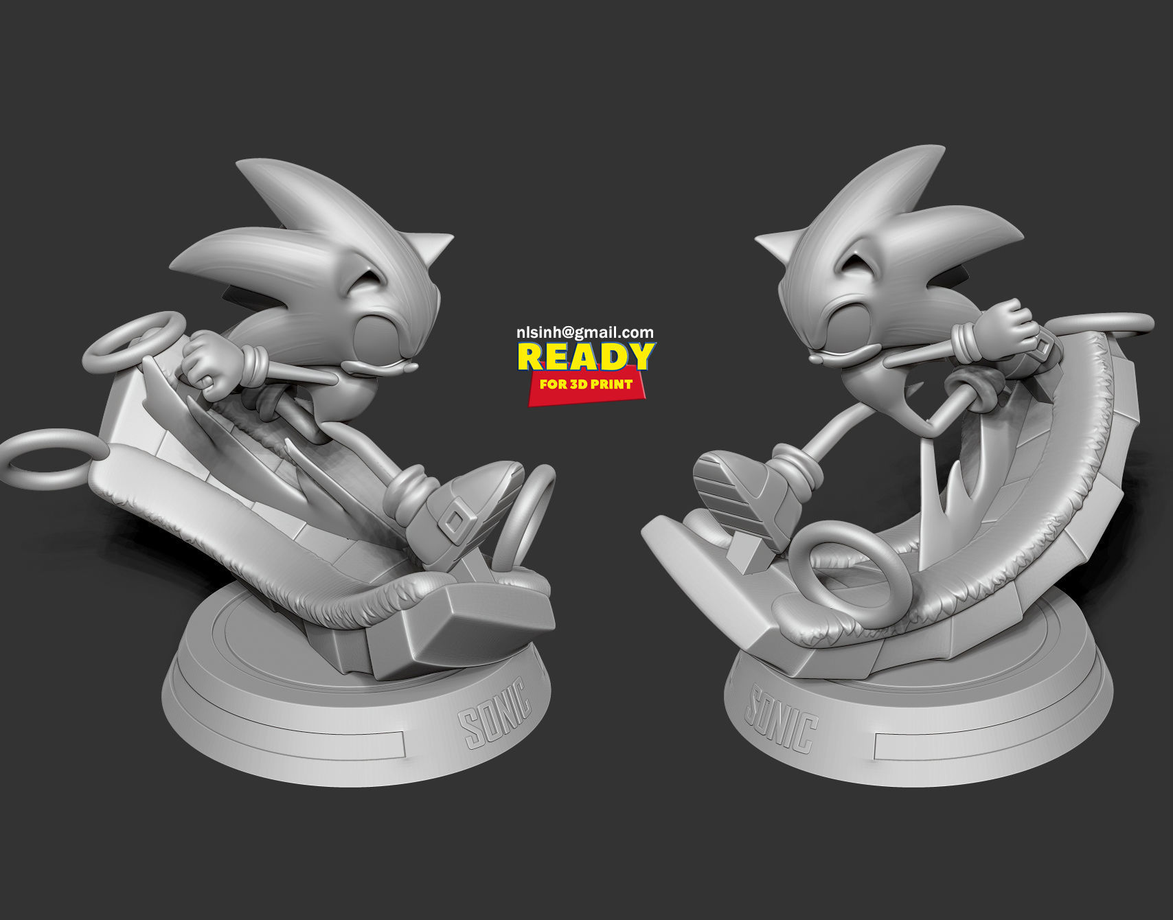 Sonic the Hedgehog - Lightning fast 3D print model_6