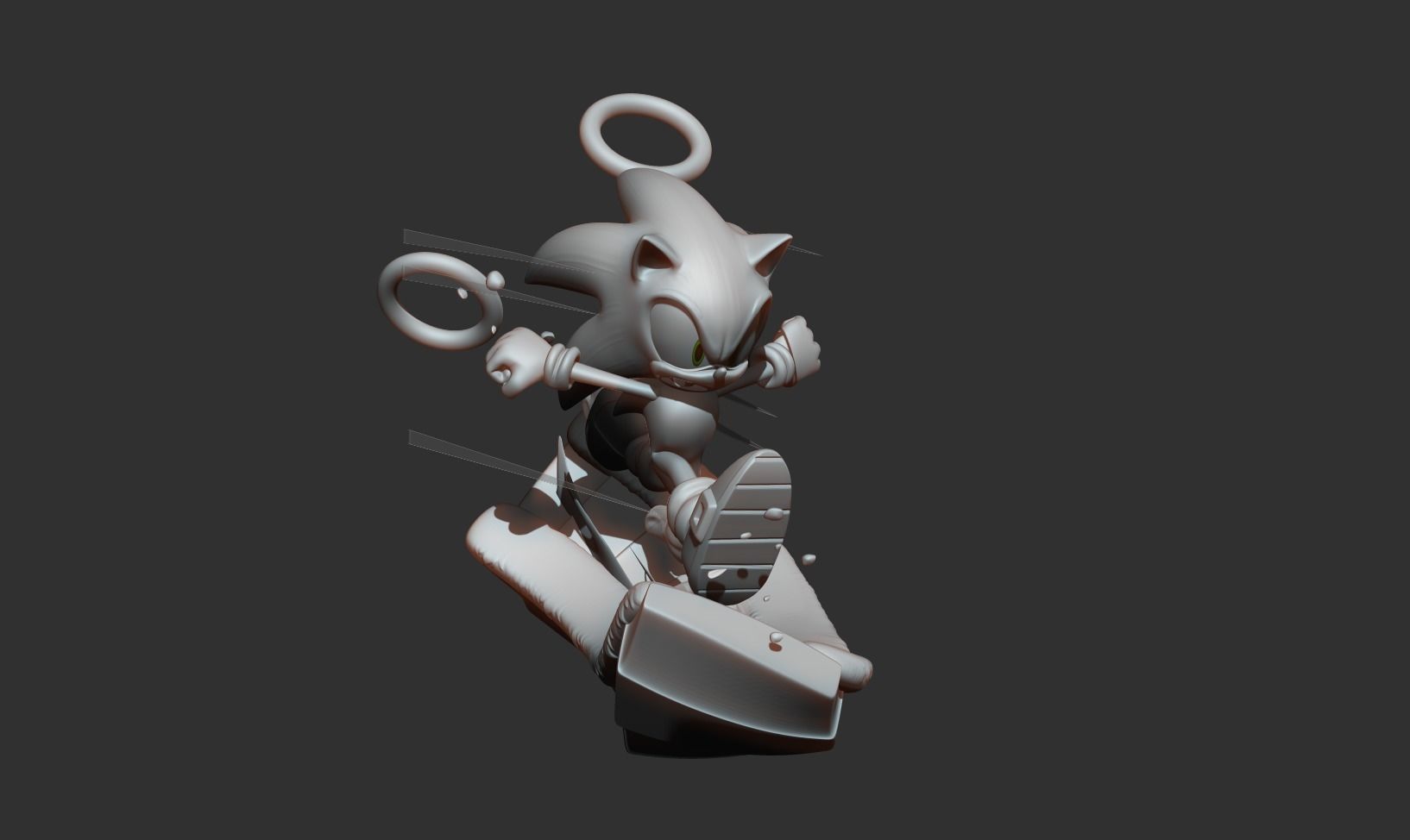 Sonic the Hedgehog - Lightning fast 3D print model_19