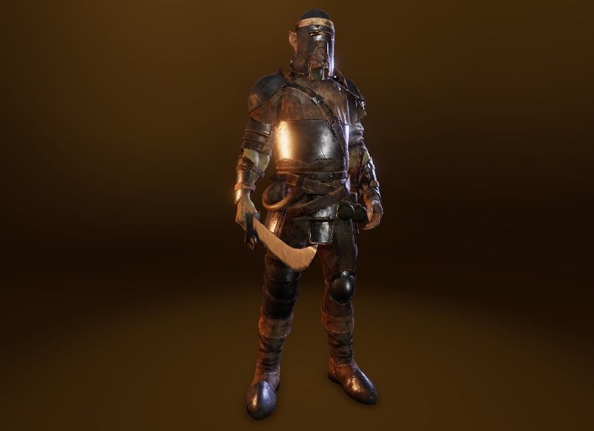 PBR Orc Game Characters Pack Low-poly 3D model_34