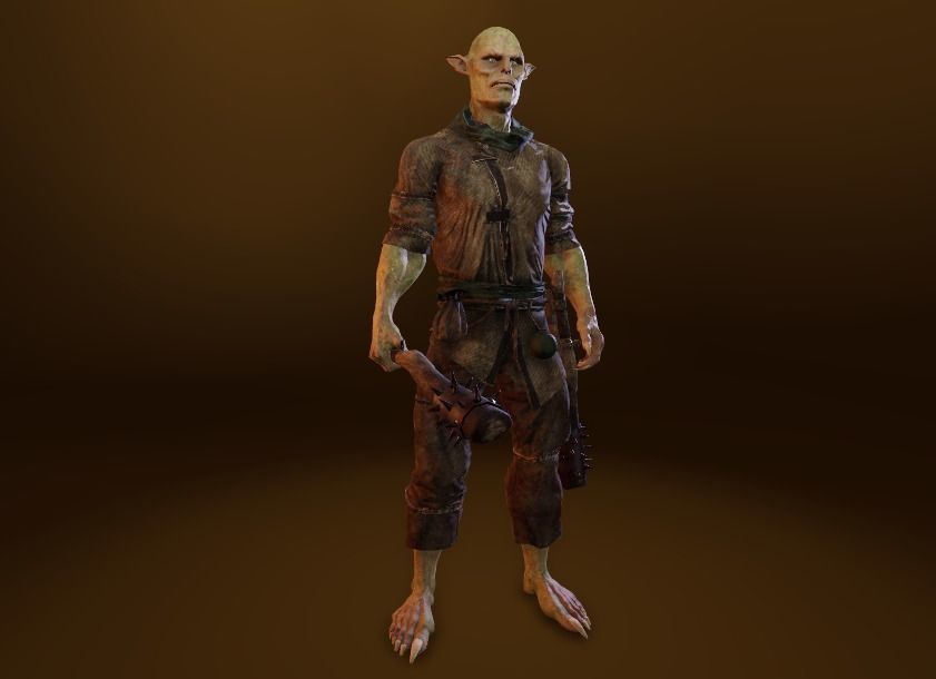 PBR Orc Game Characters Pack Low-poly 3D model_19