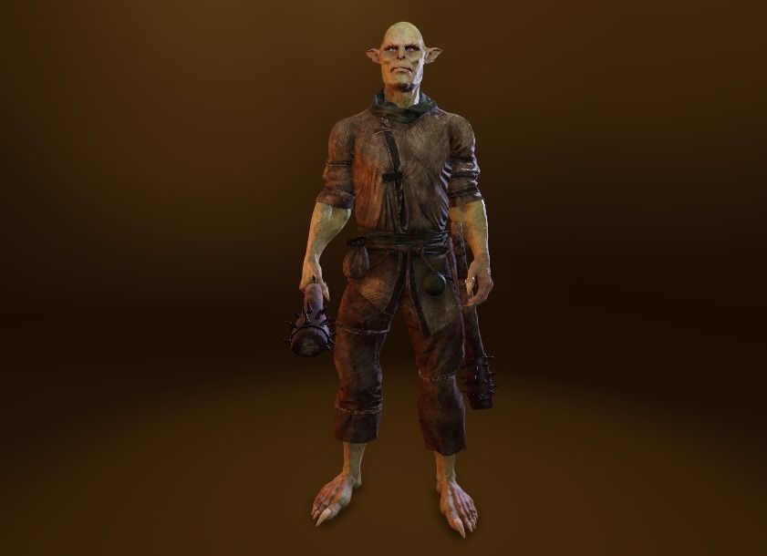 PBR Orc Game Characters Pack Low-poly 3D model_33