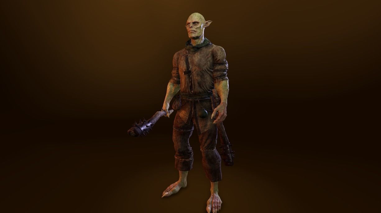 PBR Orc Game Characters Pack Low-poly 3D model_3
