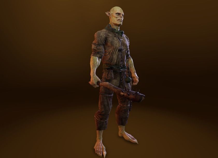 PBR Orc Game Characters Pack Low-poly 3D model_20