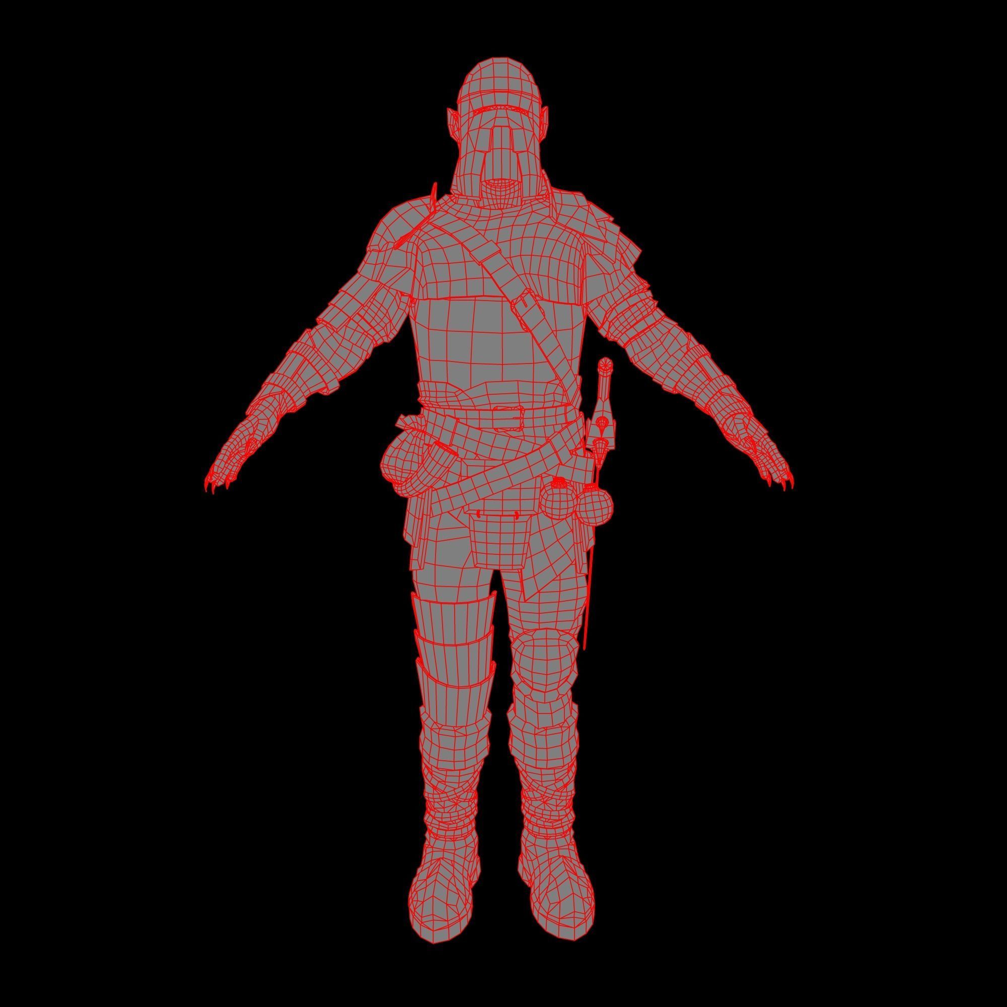 PBR Orc Game Characters Pack Low-poly 3D model_10