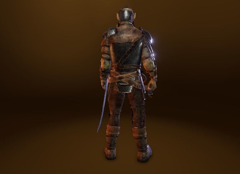 PBR Orc Game Characters Pack Low-poly 3D model_42