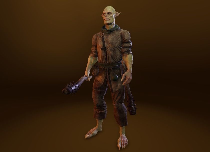 PBR Orc Game Characters Pack Low-poly 3D model_32