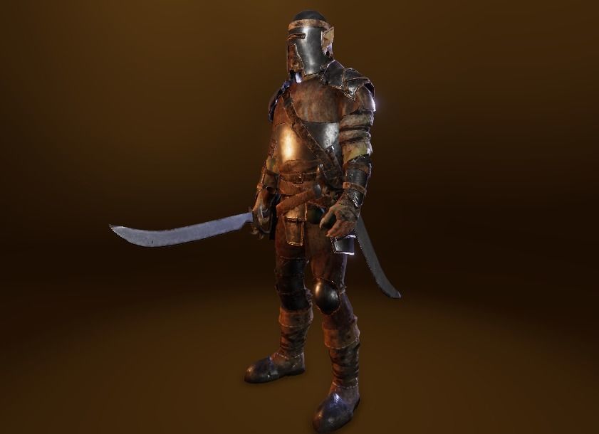 PBR Orc Game Characters Pack Low-poly 3D model_49