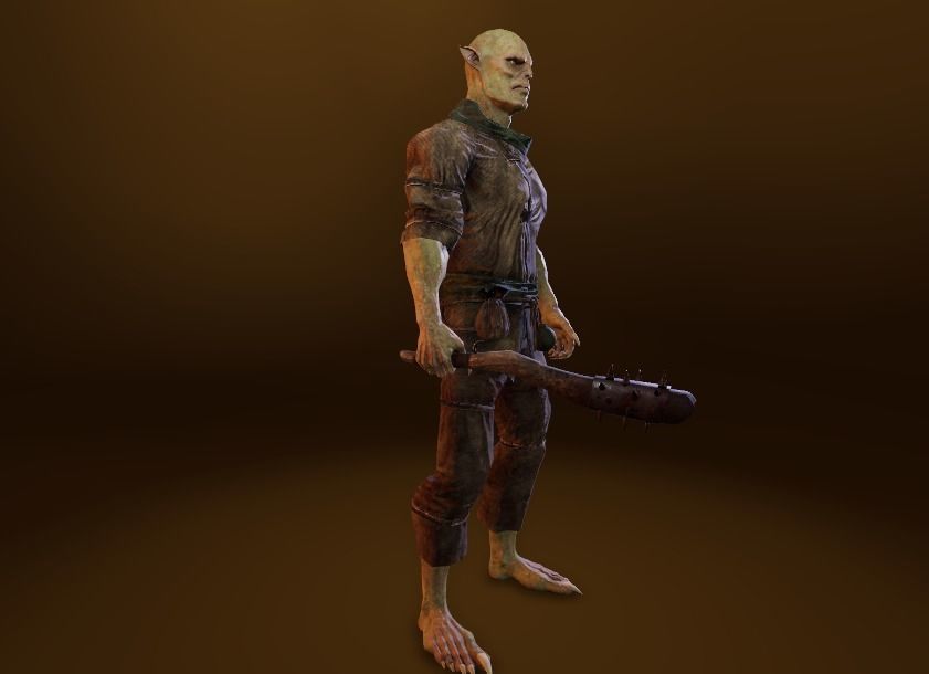 PBR Orc Game Characters Pack Low-poly 3D model_17
