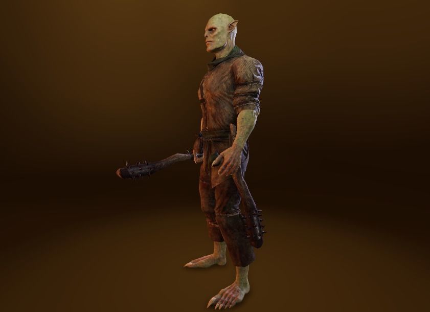 PBR Orc Game Characters Pack Low-poly 3D model_29