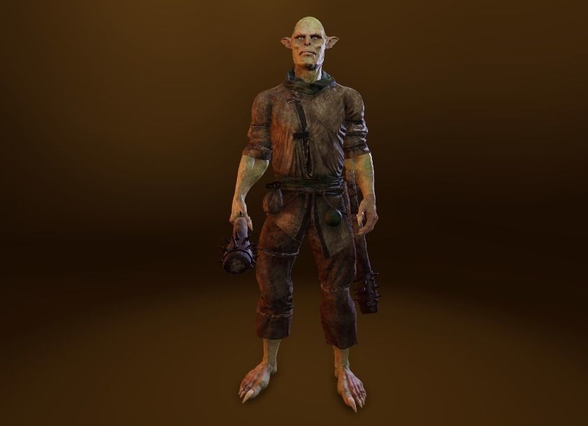 PBR Orc Game Characters Pack Low-poly 3D model_16