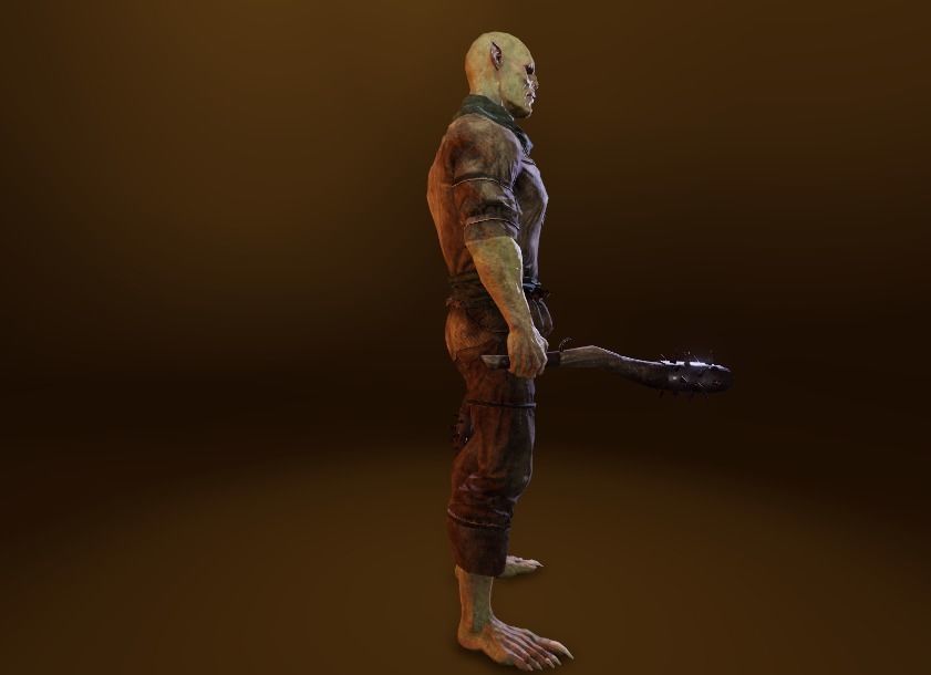 PBR Orc Game Characters Pack Low-poly 3D model_15