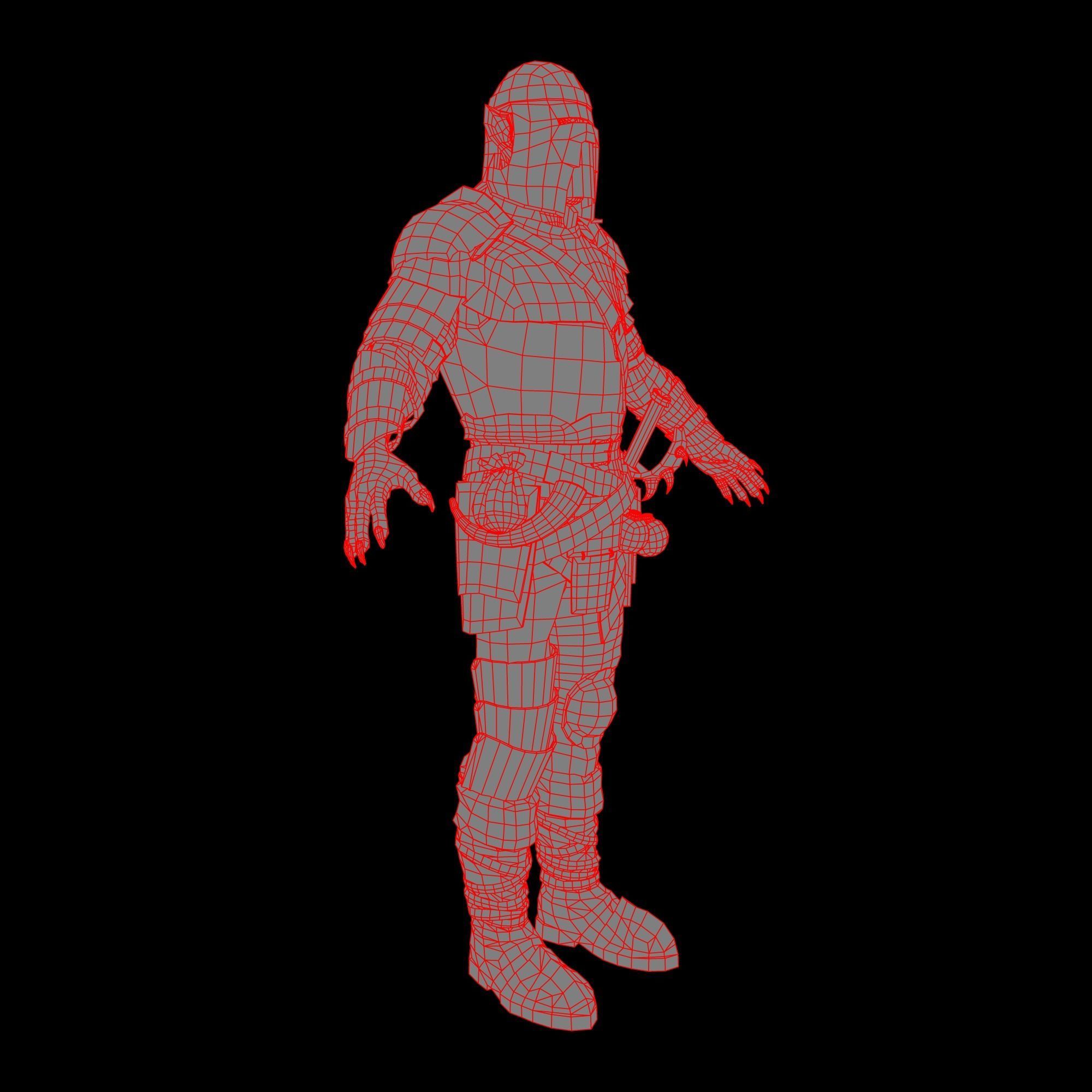 PBR Orc Game Characters Pack Low-poly 3D model_11