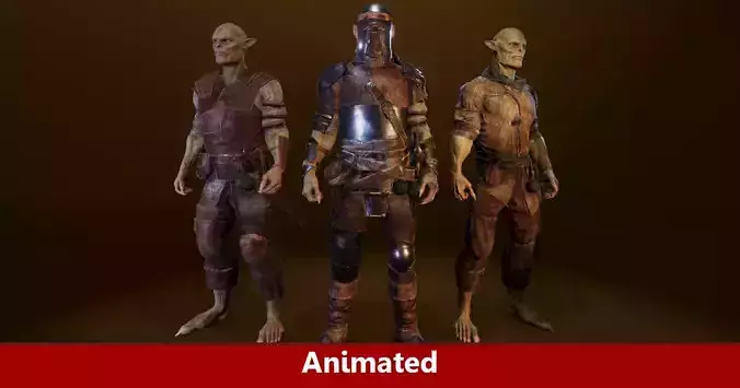 PBR Orc Game Characters Pack