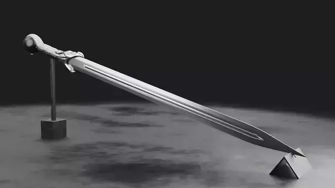 Dragon Blade - game-ready sword Low-poly 3D model