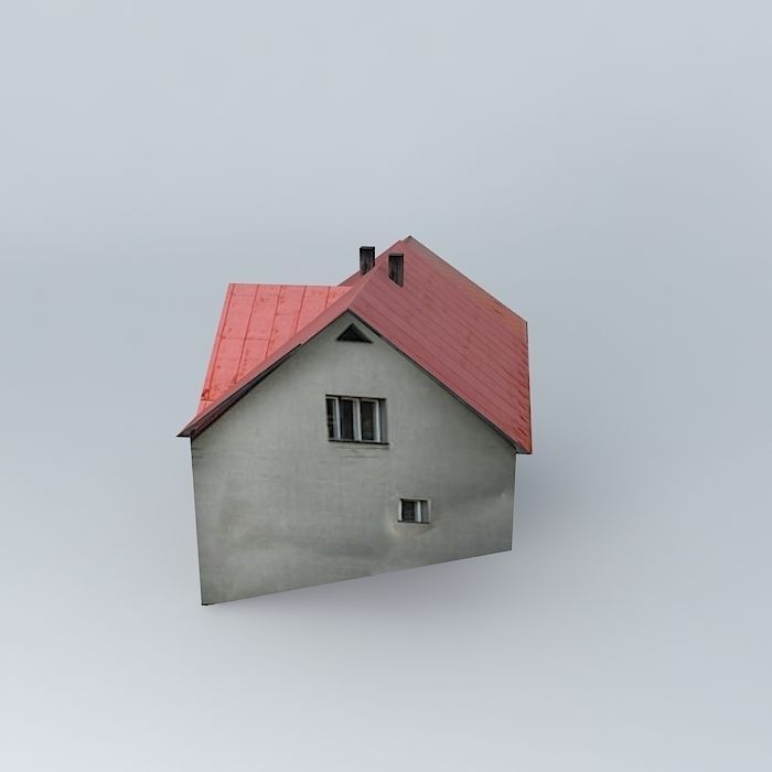 Dom house with roof Free 3D model_1