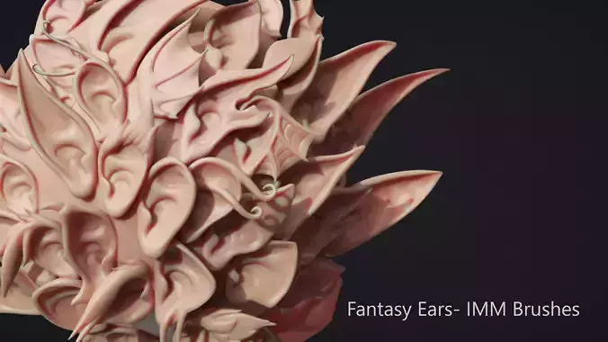 Zbrush - 40 Fantasy Ears - IMM Brush