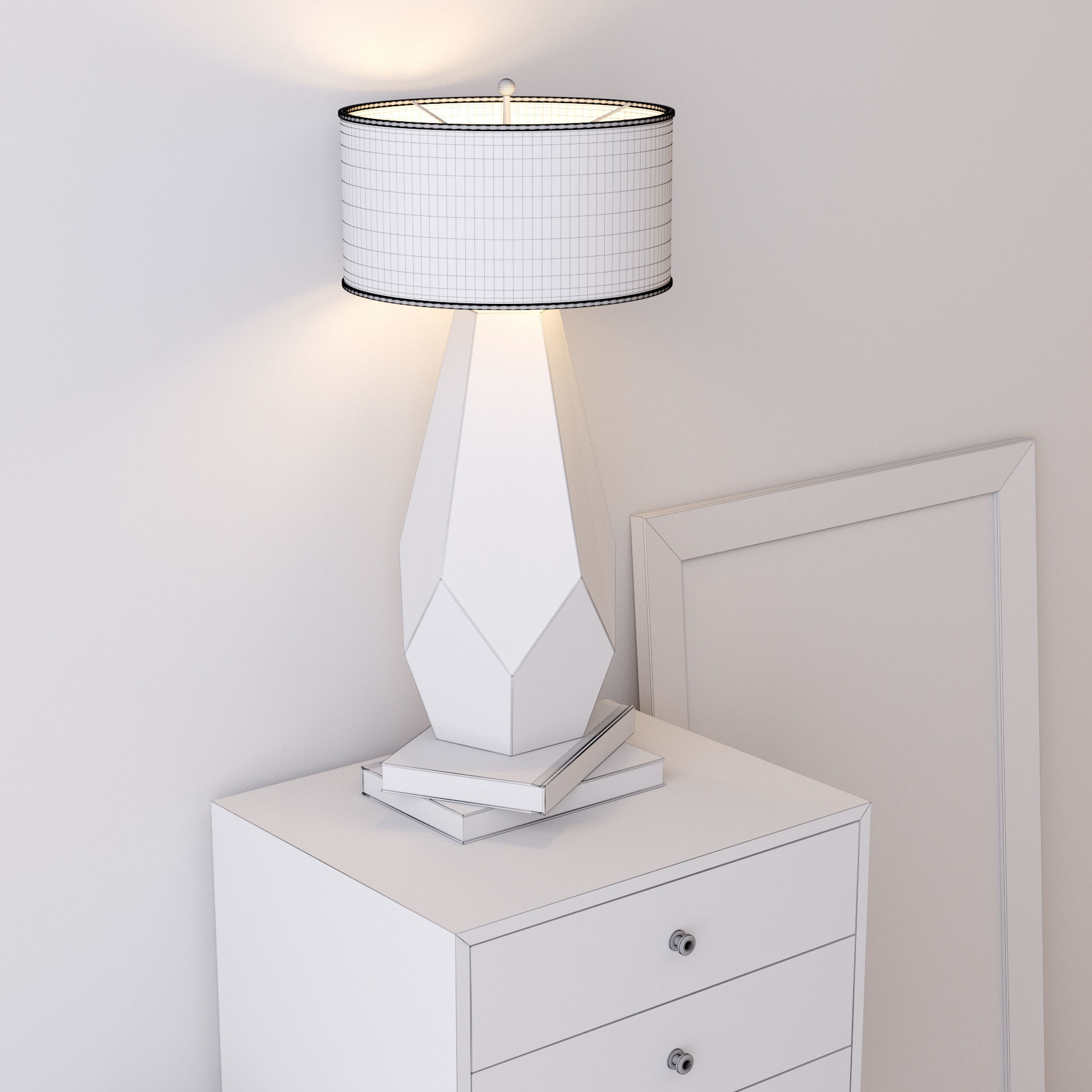 Console whith decor 4 3D model_9