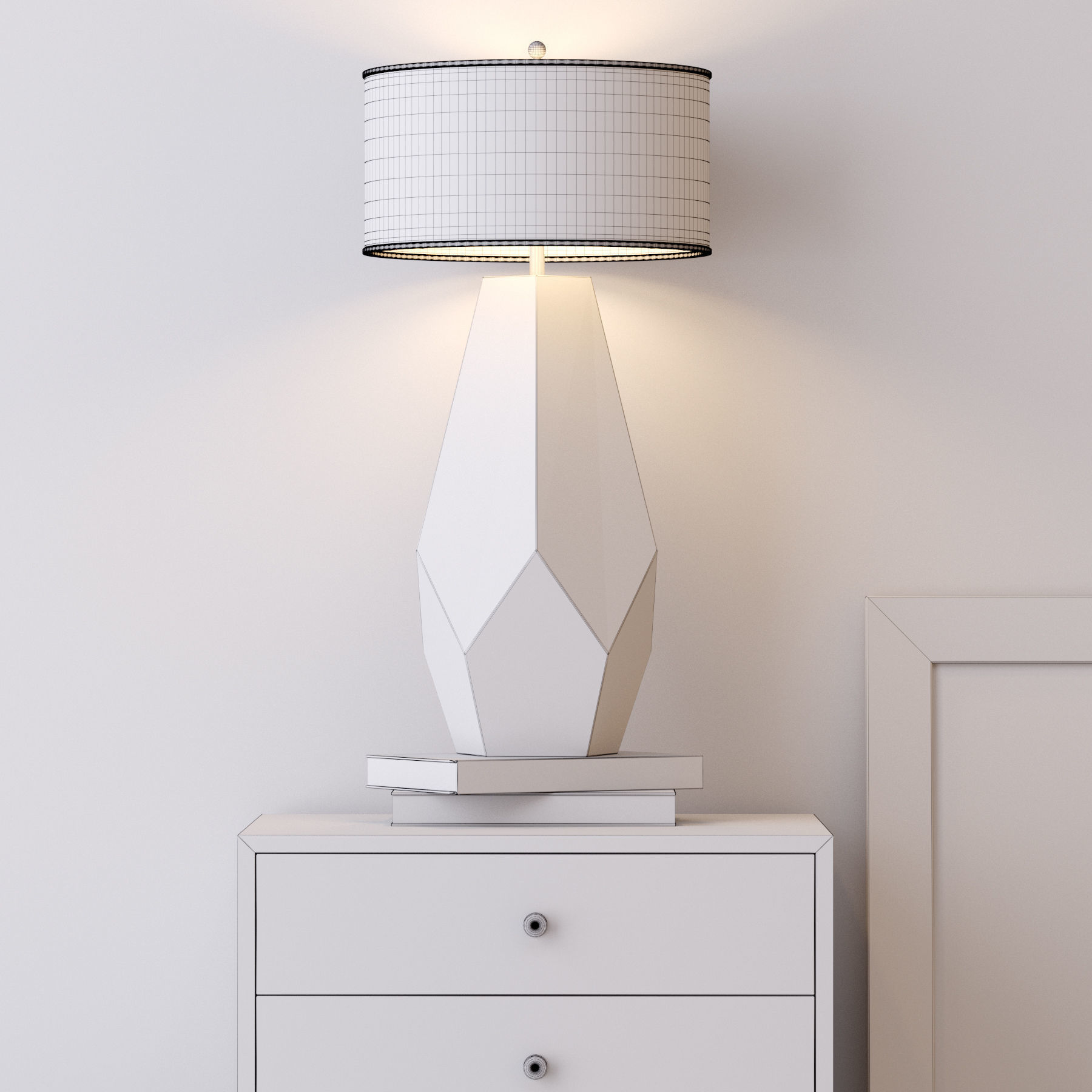 Console whith decor 4 3D model_7