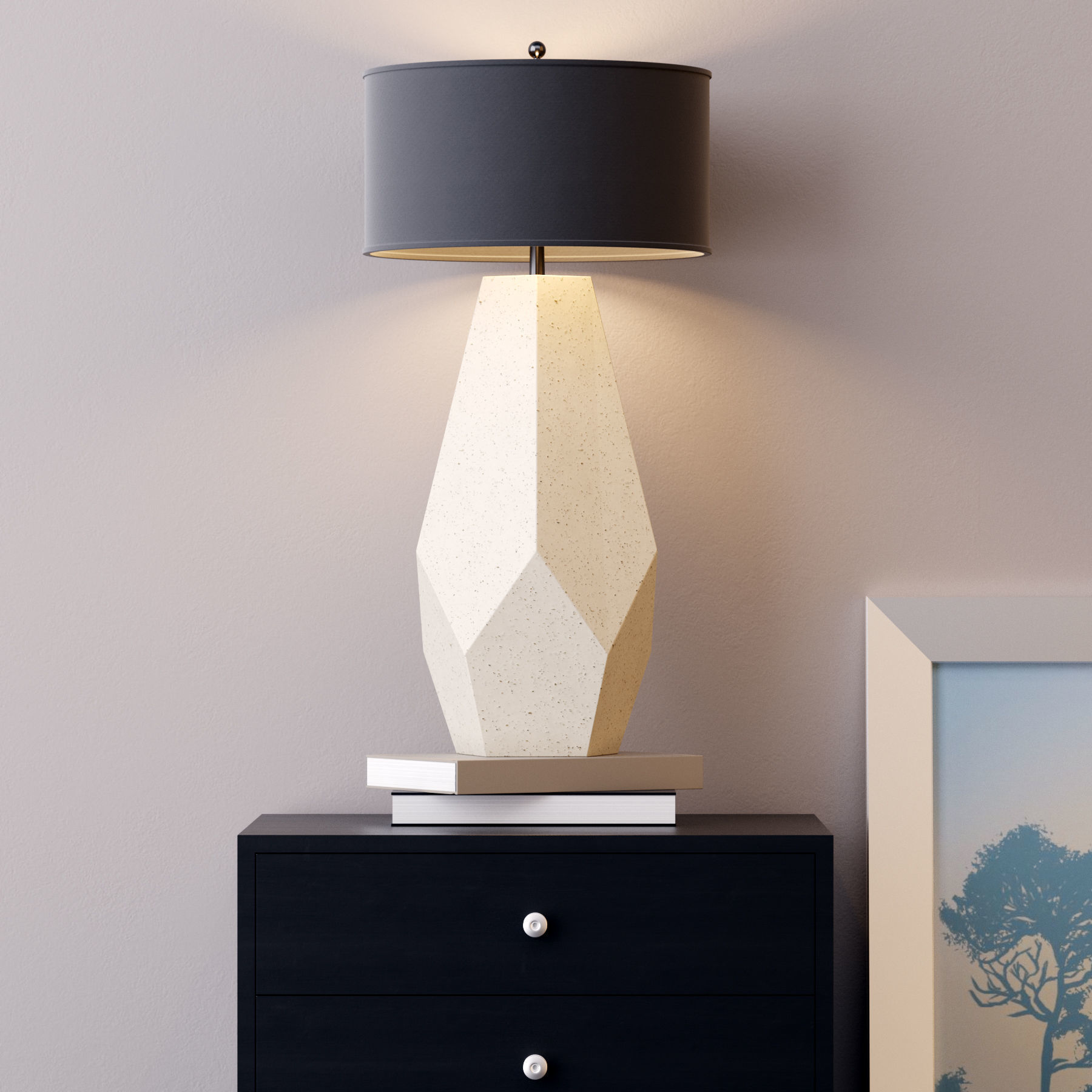 Console whith decor 4 3D model_6